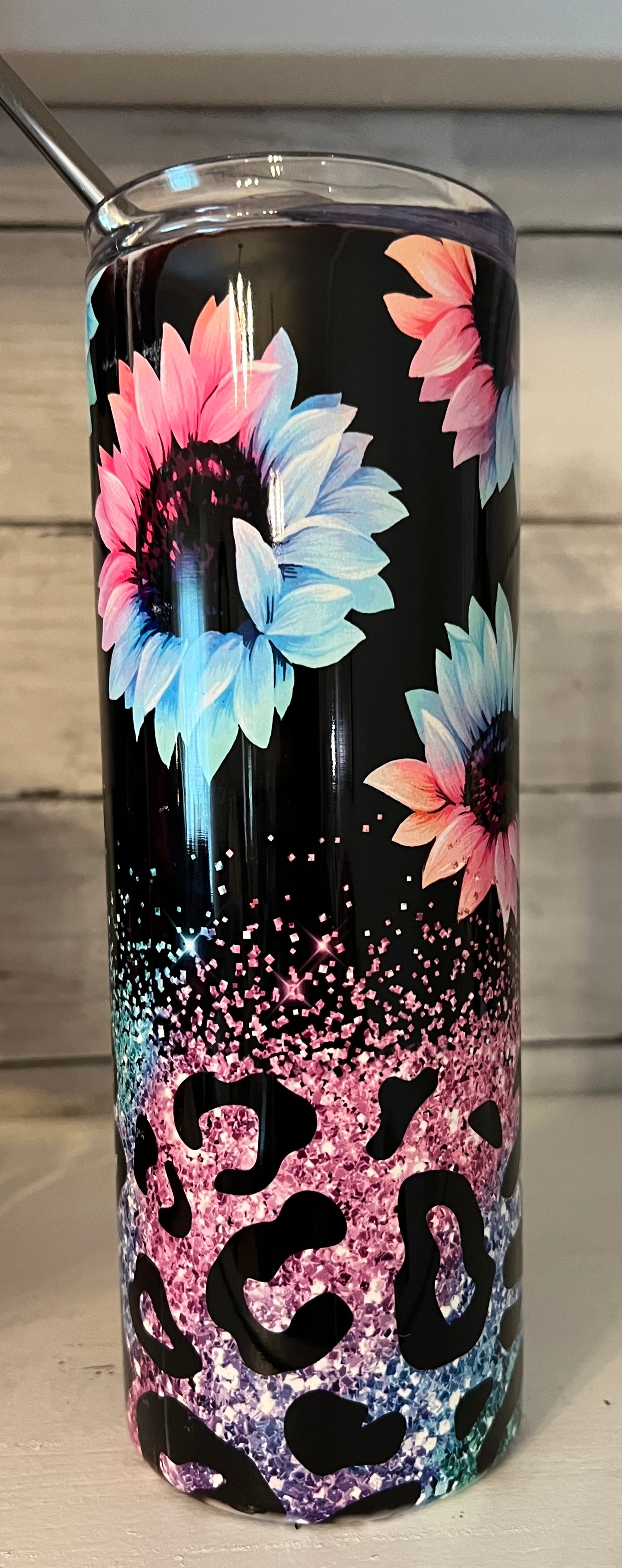 Sunflower Cheetah 20 oz Tumbler
