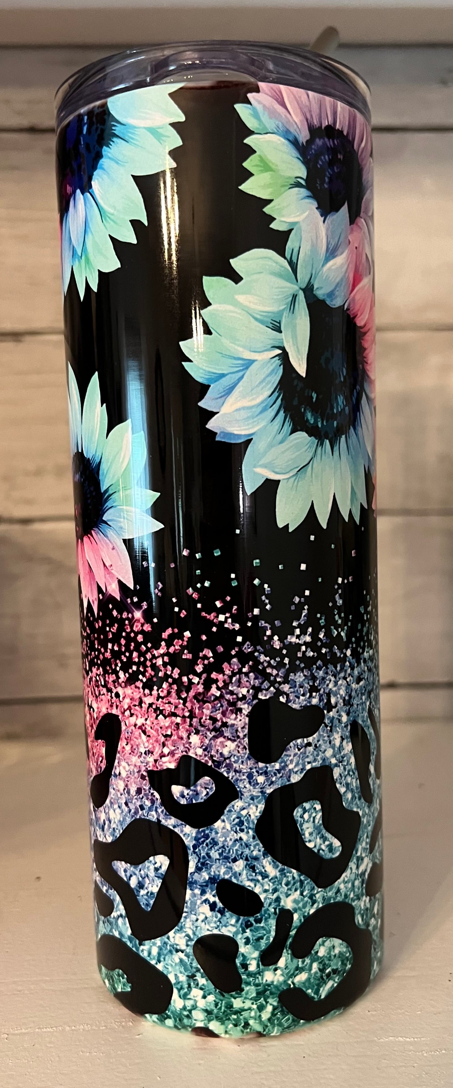 Sunflower Cheetah 20 oz Tumbler