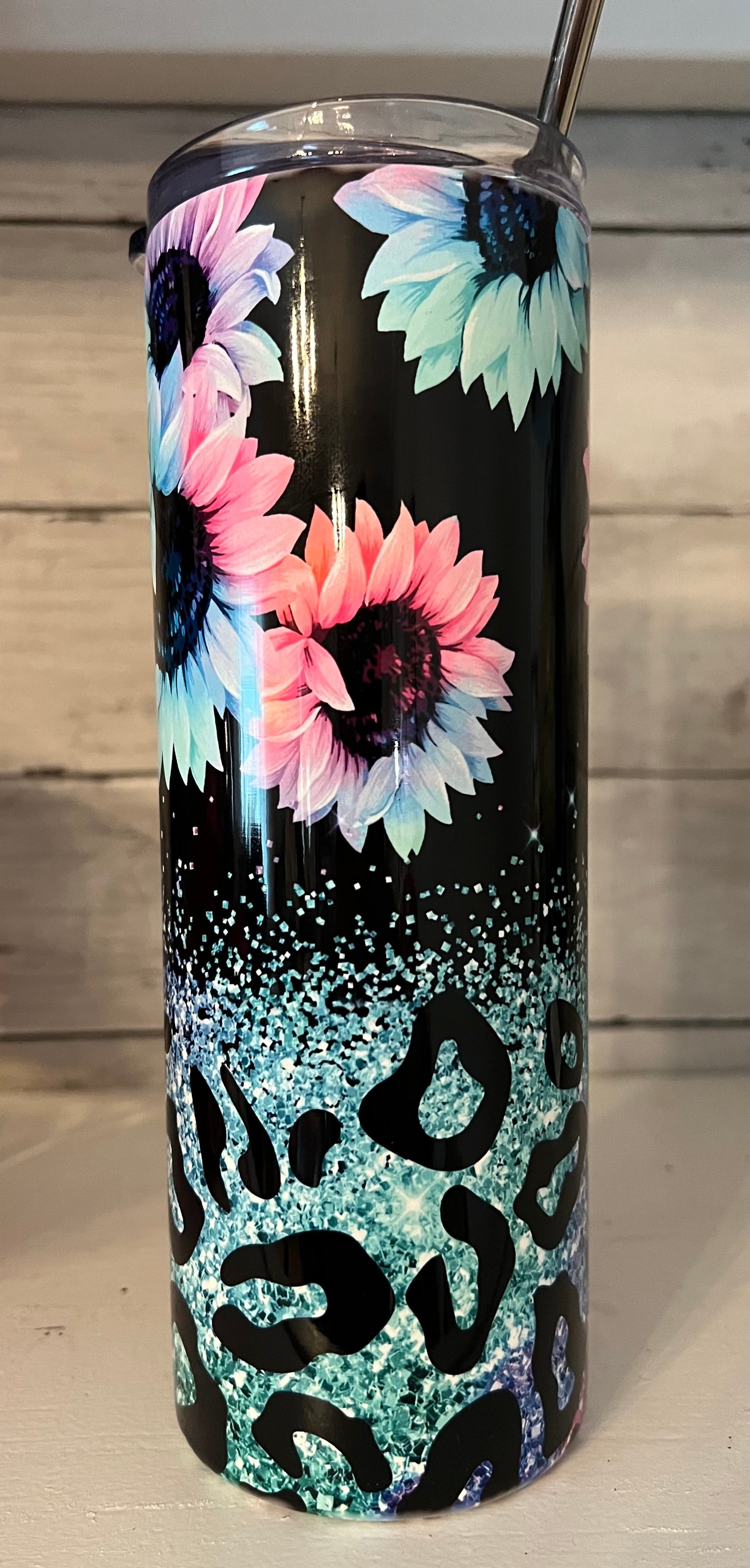 Sunflower Cheetah 20 oz Tumbler