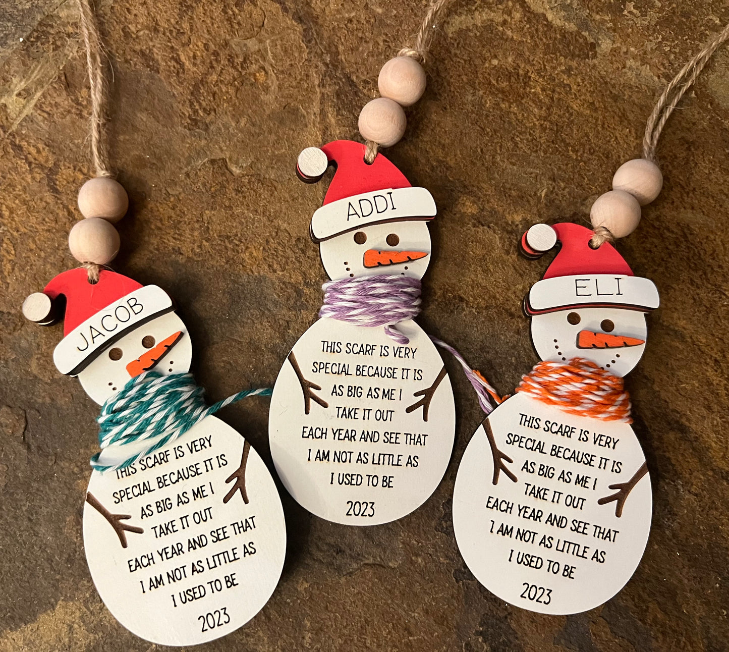 Snowman Height Ornament