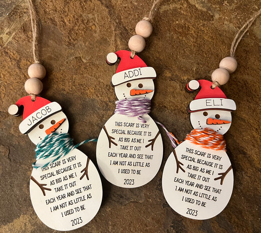 Snowman Height Ornament