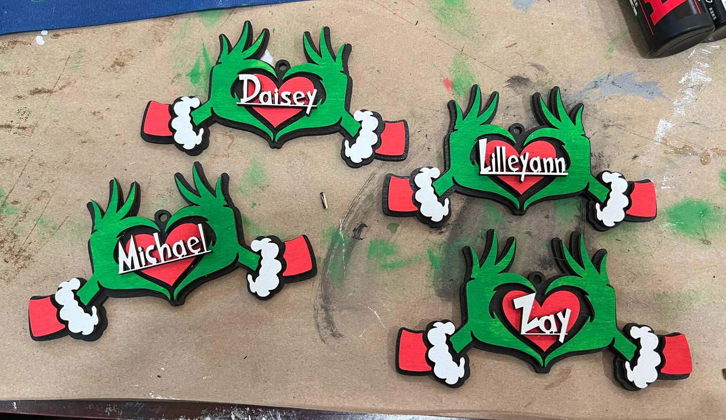 Green Hands Ornament
