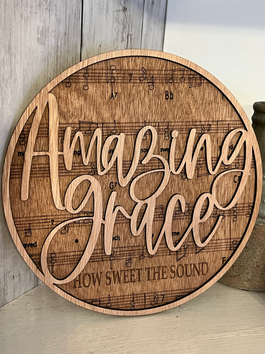 Amazing Grace Shelf Round