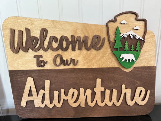 Welcome to Adventure NP Sign