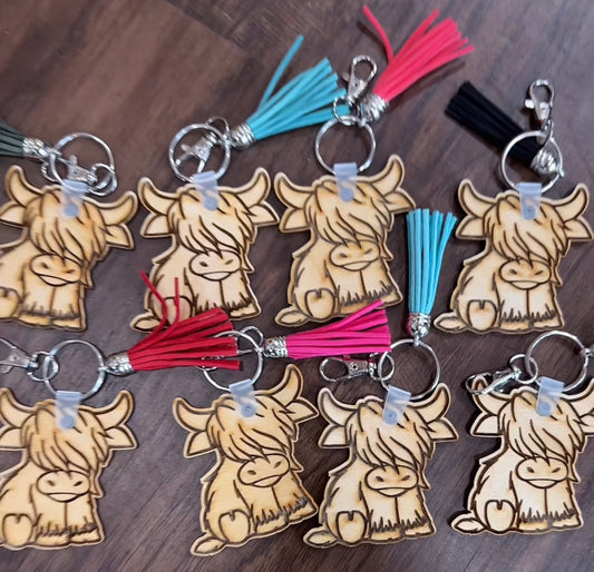 Highland Cow Keychain
